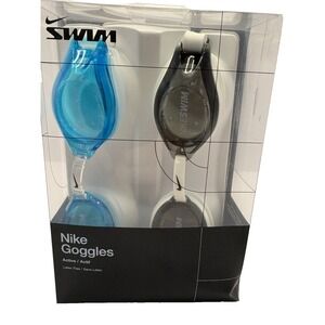 (NEW) NIKE  Swim Adult Swim Goggles UV Blocking Set Of  (2)
